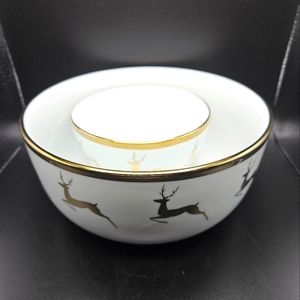 "Midnight Hour" Reindeer Serving Bowls